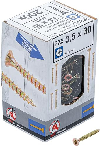 BGS Diy 88041 | Viti multiuso | PZ2 | 3,5 x 30 mm | 200 pezzi