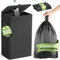 Bathola Récipient de collecte de bouteilles consignées, 100 l, grandes, avec couvercle et 2 sacs de transport, pour bouteilles en plastique et en verre, conteneur de consigne avec insert, noir