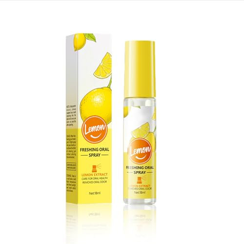 Spray Alito,Spray Alito Fresco,Alito Fresco,Spray Per Alito Cattivo,Spray Sapore Di Frutta, Odore Pulito,Rimozione 'Alitosi, Rinfrescante 'Alito Per L'Igiene Orale(Sapore di limone)