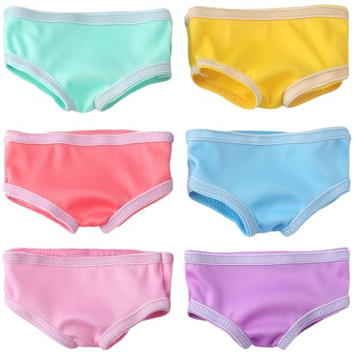 TDDS9 6 Pairs Doll Underpants Accessories Underwear Diapers for 16-18 Inch Baby Dolls, Doll Clothes Compatible with Most Brands 18 Dolls