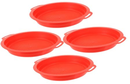 Abaodam 4PCS Sand Sifter Colorful Plastic Shell Sieve for Digging Sorting Exploring Beach Sandbox Tool for and Shell Collecting
