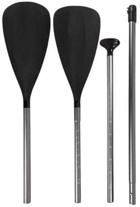 GTFYUDGH Palas de Kayak - 2 en 1 Remo con Longitud Ajustable para Bote - Herramienta de Remo con Liberación Rápida Combinación Cabezal Simple y Doble para Agua Marina Fluvial