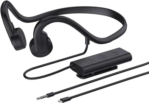 EIVOR Trådbundna benledning, Bluetooth-hörlurar (3,5 mm eller typ C), hörlurar med öppen öra, med mikrofon, sporthörlurar för löpning
