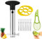 Coupe Ananas, JESSTOLO Découpe Ananas en Acier Inoxydable 3-en-1 pour Ananas Corer, Cutter, Slicer avec 1 Coupe de Fruits, 1 Coupe avocat et 8 Fourchettes de Fruits en Cadeau