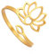 Dreamtimes Lotus Flower Ringe für Frauen Ermutigung Lotus Flower verstellbarer Ring Vintage Schmuck Buddha Yoga Ring Hochzeit Mutter Bague Geschenk (Gold)