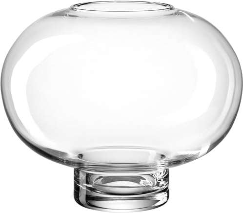 LEONARDO HOME Vernazza Kugelvase - Vase aus hochwertigem Klarglas - Höhe 19 cm, Durchmesser 22 cm, Inhalt 4,2 l - Transparente Blumenvase, 022353