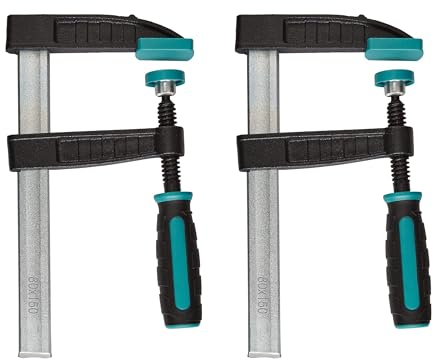 wolfcraft 2 sargentos de tornillo, 150 mm I 8645000 I Para numerosas aplicaciones de sujeción, ideal para proyectos de bricolaje