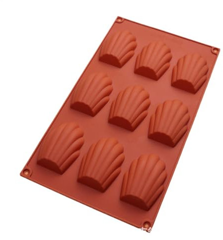Madeleines Baking Trays - Madeline Tins for Baking | Silicone Madeleine Mould | Shell Shape Cookie Pan Silicone | 9-Cavity Baking Pan, Nonstick Tea Cake Pan for Madeleines, Candy Chocolate Mould