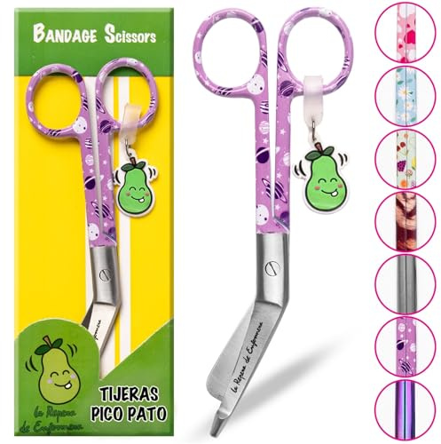 La Repera de Enfermera® Tijeras Enfermería - Tijeras Pico de Pato Punta Roma Acero Inoxidable | Punta Redonda Profesional | Regalos de Enfermería y Accesorios Enfermera TCAE (PLANET SOUND)