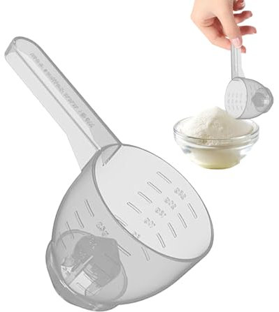 Cuillère doseuse, cuillère à mesurer pratique, verre doseur et cuillère à mesurer graduées, convient pour le lait en poudre, la poudre de protéines, le sel, le sucre