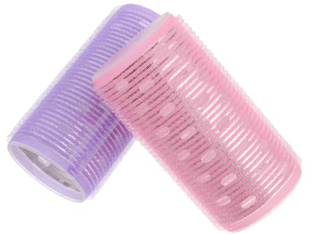 Veemoon 2pezzi Bigodini Mobili senza Calore per Donne Grandi Strumenti per Arricciare i Capelli Bigodini Frangia per Styling Rapido Autobloccanti per Capelli Lunghi Medi Corti Spessi Fini