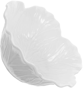 VERDANVERSE Vassoio Da Pranzo Creativo Ciotola Per Servire La Frutta Ciotola Di Cavolo Ciotola Di Cereali in Porcellana Simpatica Zuppiera Insalatiera Decorativa Coppa Gelato Ceramica Bianca