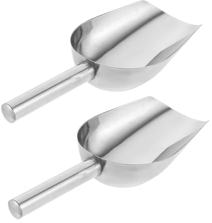 Healifty 2 piezas Palas de Hielo y de Acero Inoxidable Utensilios Multiusos para Cocina para Granos y Cubitos de Hielo