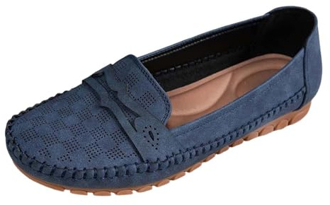 Wide Loafer Women's Summer Lightweight Boat Shoes Chic Casual Haferl Shoes Boat Shoes Streetwear Comfortable Open Elegant Comfortable Shoes Slip On Casual Shoes