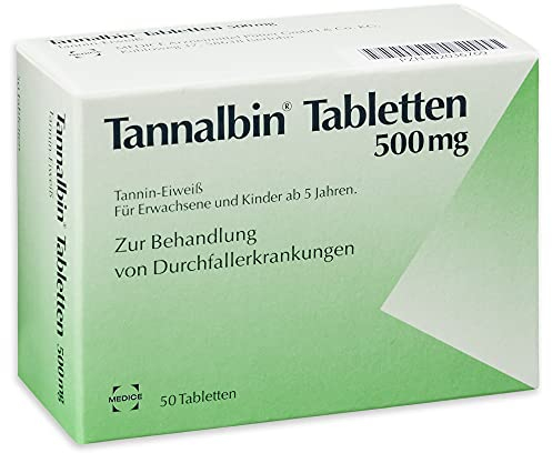 TANNALBIN Durchfalltabletten, 50 Tabletten