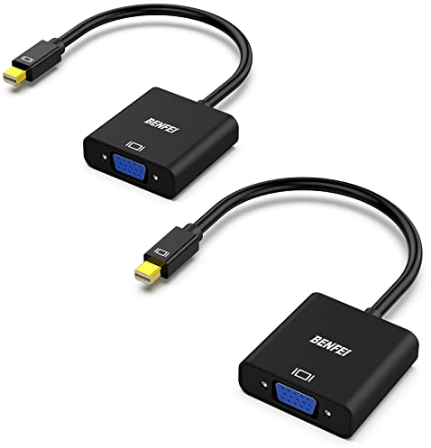 BENFEI Mini DisplayPort auf VGA Adapter, 2 Stück Mini DisplayPort(Thunderbolt kompatibel) auf VGA Adapter für ThinkPad SurfacePro usw.
