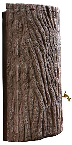 Serbatoio per acqua piovana Evergreen Lite, 300 litri, colore marrone, in materiale resistente ai raggi UV e alle intemperie, serbatoio dell'acqua con coperchio a prova di bambino e connettori in