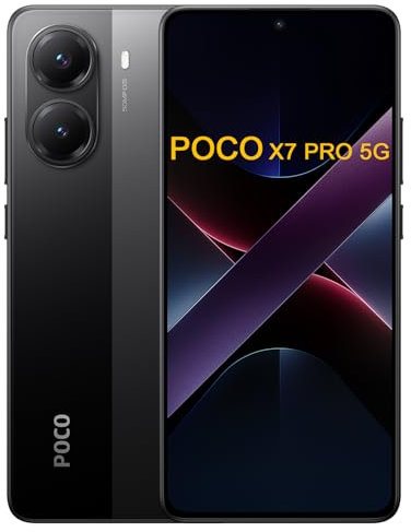 Xiaomi Poco X7 Pro 5G Smartphone, 512 GB, 12 GB de RAM, 6,67 Pulgadas, Pantalla AMOLED CrystalRes 1,5 K 120 Hz, batería de 6000 mAh, Cargador no Incluido, Color Negro