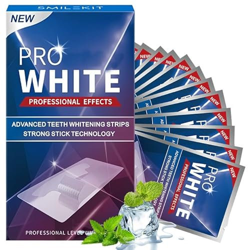 28 Strisce Sbiancanti Denti Sbiancante, 14 coppie Professionale Strisce Sbiancanti Denti, Teeth Whitening Strips, Rimuovere Delicatamente e Rapidamente le Macchie dai Denti