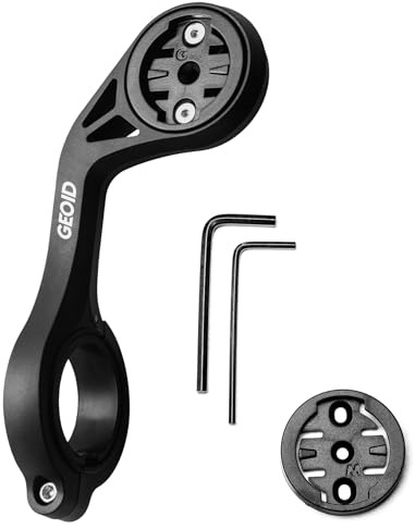 GEOID Soporte para ordenador de bicicleta, montura delantera para ordenador de ciclismo para bicicleta de carretera compatible con Garmin Wahoo Bryton Magene Cycplus CooSpo XOSS con cámara de acción