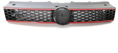 Griglia Anteriore Per POLO 6R Per GTI Style 2009-2014 Paraurti Anteriore Griglia Radiatore Maglia Centrale Griglie Corsa Maglia Nido D'ape Griglie Anteriori Radiatori