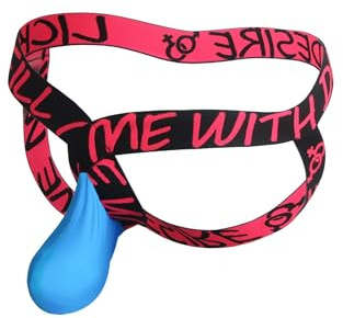 ohyeahlady Jockstrap Hombre Tallas Grandes Suspensorio Calzoncillos Hombre Boxer G-String Lenceria Tangas Transpirable Talle Bajo Ropa Interior Masculino Deportivas Thong Underwear Azul,M