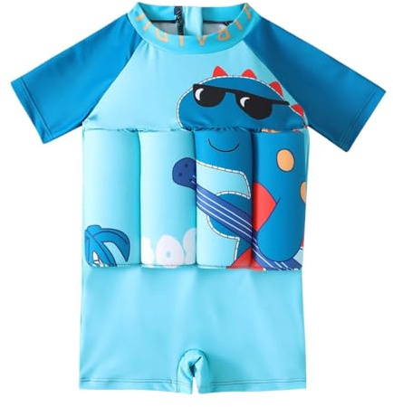 Maillots de Bain Fille Garçon, Maillot de Bain Piscine Flottant Enfant Maillot Flottant Bebe avec Flotteur IntéGré Flotteur Piscine Maillots Bébé Garçon Bouee Bebe 1-6 Ans