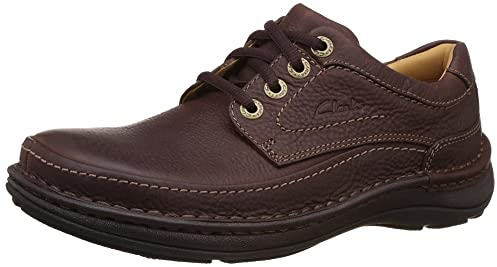 Clarks Nature Three Herren Derby Schnürhalbschuhe, Braun (Mahogany Leather), 44 EU