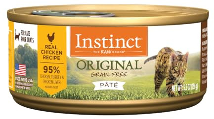 Instinct Original Grain Free Real Chicken Recipe Natural Wet Canned Cat Food, 5.5 Ounce (Pack of 12)