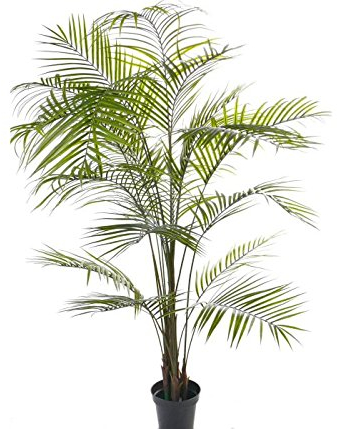 konstväxt-discount.com konstgjord Arecapalm Areka konstpalm 225 cm hög med UV-säkra textilblad – stora Madagaskar guldfruktpalmer dekorativa almer för inomhus- och utomhusbruk
