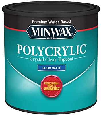 Minwax Polycrylic Protective Finish, Clear Matte, 1/2 Pint, 222224444