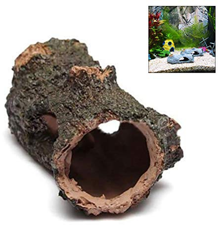 SyangKaitian Aquarium-Holzscheit, hohler Baumstamm, Dekorationen für Aquarien, Treibholz, Aquarium-Versteck, Höhlenverzierung für Aquarium-Terrarium