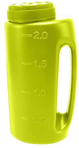 Aeun Esparcidor de Fertilizante de Mano, Esparcidor de Semillas de Hierba de Mano Funcional Plástico Grueso Práctico Estructura Robusta Recipiente para Esparcir Cultivos para Sal (Verde)