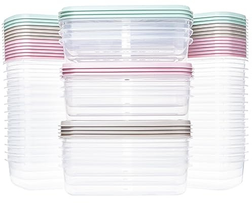 QILZO® Förpackning med 36 plastbehållare, 250 ml matbehållare för bebisar, BPA-fria, mikrovågs- och diskmaskinssäkra matbehållare, frys, behållare med lock