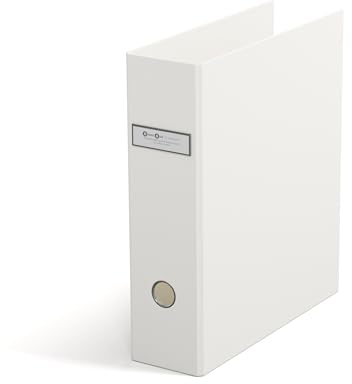 BIGSO ARCHIE Ordner mit 2 Ringen und Hebelmechanik – Ringordner aus Faserplatte und Papier – Ringbuch A4 zum Abheften von losem Papier – weiß