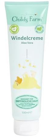 Childs Farm Babyblöjkräm 100 ml | Aloe Vera | Lämplig för nyfödda med torr, känslig hud och även benägen för atopisk dermatit