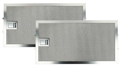 vhbw 2x Filtro metálico de grasa compatible con Miele DA 101, DA 101 EXT, DA 191, DA 191 EXT, DA 199, DA 199-2, DA 209 campana extractora metal