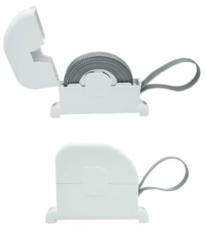 Roller Shutter Screw-On Winder, Surface-Mounted Belt Winder, 5 m Webbing, 180° Swivel, Screw-On Cord Winder, Easy to Open, White