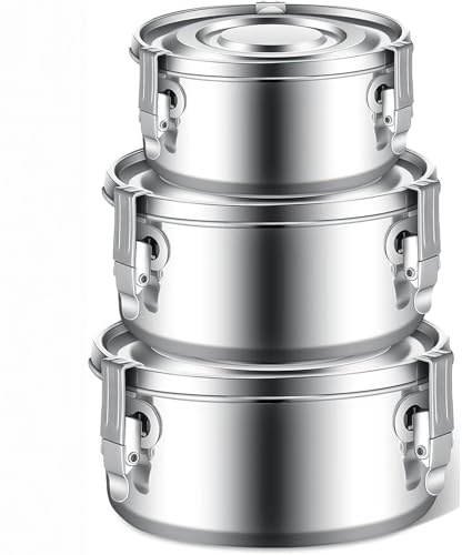 ZLLkeji Conteneurs de conservation des aliments en acier inoxydable 650ml 1000ml 1600ml Boîte à bento chauffante Boîte à lunch pour adultes et enfants Grande capacité Anti-fuites Réutilisable