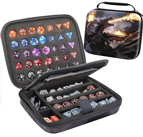 Dice Storage Case Dice Bag Dice throne dnd dice tray dice holder dnd dice storage dice case Multifunctional storage Organizer Role Playing Game for Rpg Table Game (C)