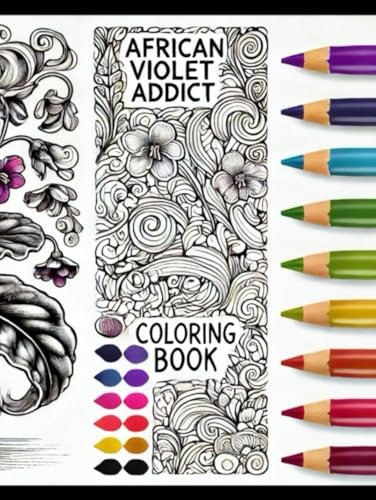 African Violet Addict: Coloring Book