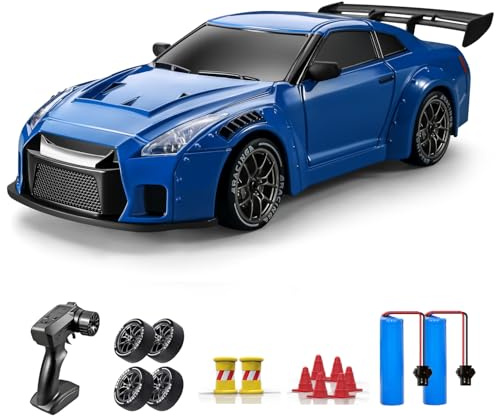 ACAMMZAR Coche Teledirigido, 1:24 20KM/H RC Drift Coche, 2.4GHz 4WD Drift RC Car, con Luces LED, 2 Pilas, Coche Teledirigido para 4 5 6 7 8 Niñas Adultos