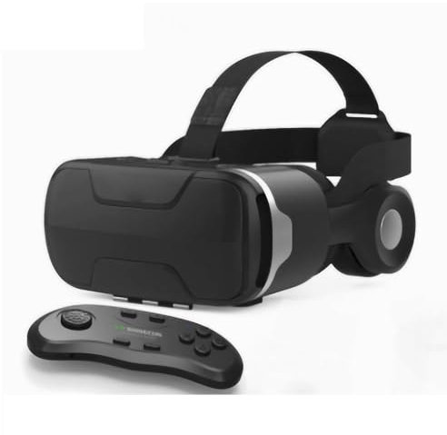 PPLDABNK Visore per Realtà virtuale (VR) con Controller di Gioco, visore per Giochi VR, Telefono Cellulare: Entro 4,7-6,53 Pollici, Regolazione della Distanza interpupillare: 60-67 mm,Black