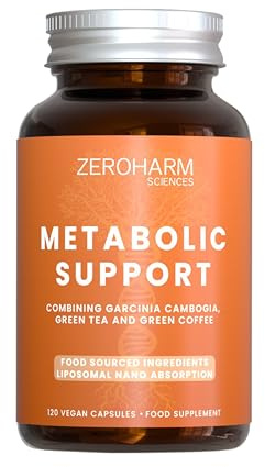 ZeroHarm Metabolic Support – Herbal Blend with Garcinia, Green Coffee & Apple Cider Vinegar – Weight & Energy Support – Liposomal Absorption – Powered by Real Food Ingredients – 120 Vegan Capsules