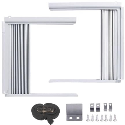 Panneaux latéraux AC de fenêtre, panneaux latéraux du climatiseur de fenêtre - Kit d'étanchéité AC | Cadre isolé à glissière amovible scellé pour la paroi de la