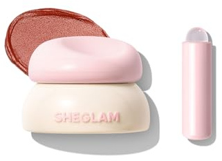 SHEGLAM Bounce Putty Pocket Lip Pot Velvet Matte Lip Gloss hochpigmentiert weich Lip Stain mit Pinsel-Berry Bliss