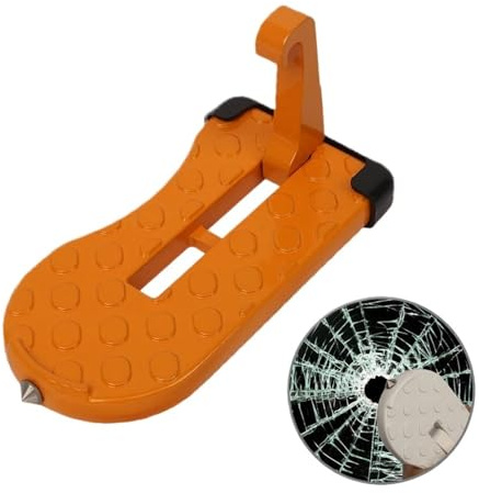 Crochet de verrouillage universel multifonction, pédale pied en alliage d'aluminium, accessoires sécurité for voiture, porte-bagages toit pliable for(Orange)