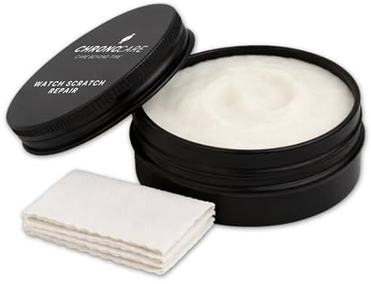 Watch Polishing Kit & Scratch Repair – Professional Watch Scratch Remover for Stainless Steel, Titanium and Gold Watches, Includes Special Polish Cloth and Polishing Compound