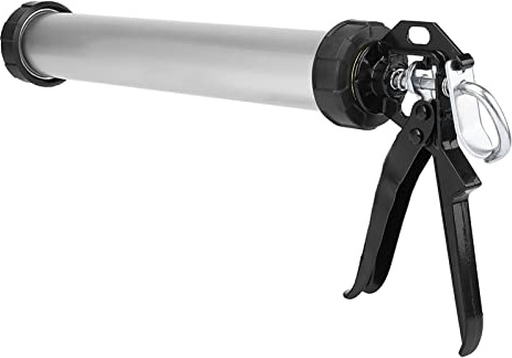BONKZEBU 1 St Fogpistol Av Aluminiumlegering, 600 Ml Silikontätningsverktyg med 10 Munstycken, för Fogning och Glaslim, Fogpistol för Korv, för Fogning Av Korv, Fogpisto