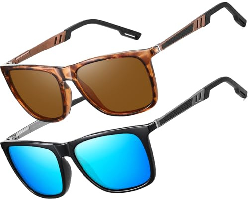 Solglasögon för män och kvinnor Polariserade linser med Super Light Metal Frame 100% UV-skydd/Lämplig för körning Daglig användning Cat 3 CE